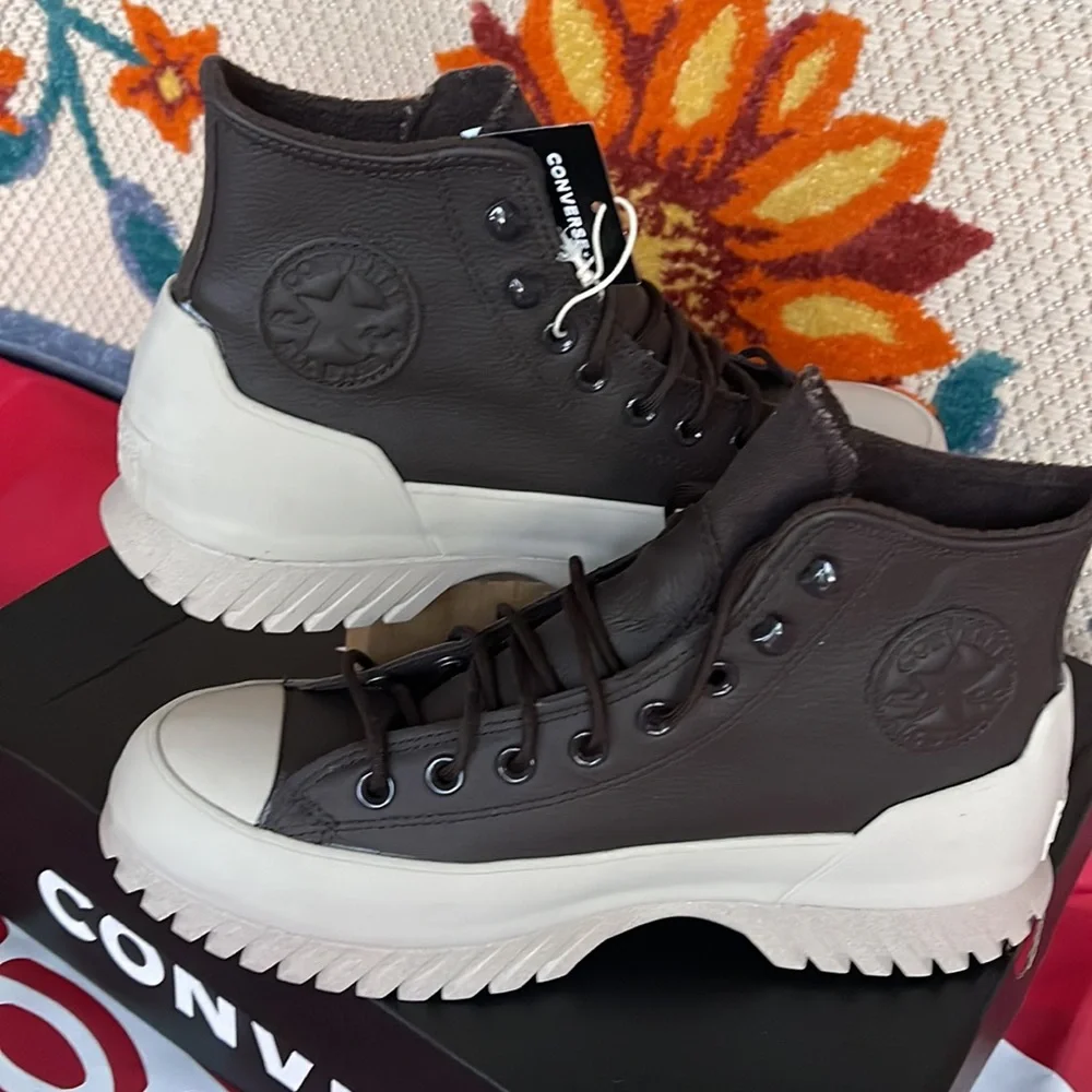 Converse A00911C CTAS LUGGED 2.0 CC HI VELVET BROWN/PAPYRUS/WHITE WMNS Platforms
